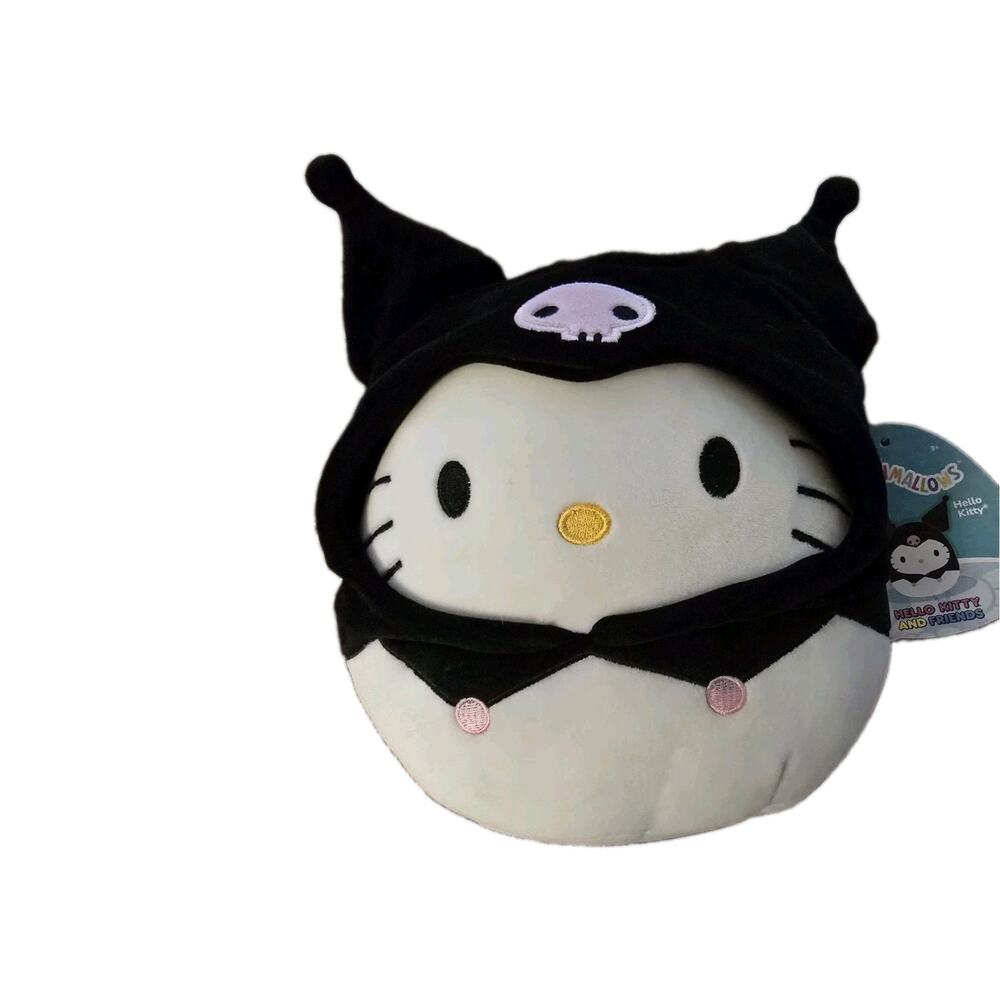 Squishmallows Hello Kitty In Kuromi Hoodie 2024 Limited Edition 8” Plush NWT